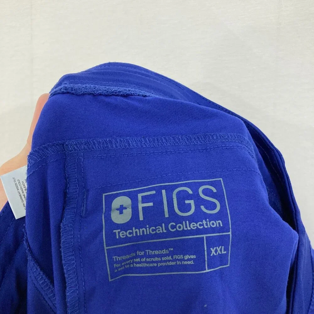 FIGS Pants‎ Men's size XXL Blue Axim Cargo Scrub Double Pocket